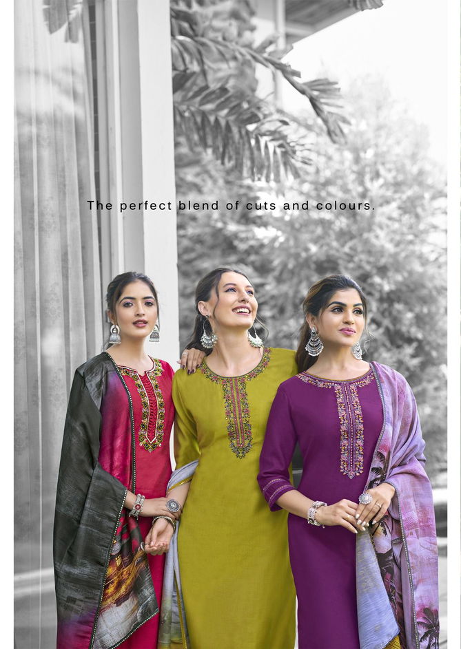 Zarin By kadlee Viscose Weaving Embroidery Kurti With Bottom Dupatta Wholesale Shop In Surat